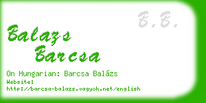 balazs barcsa business card